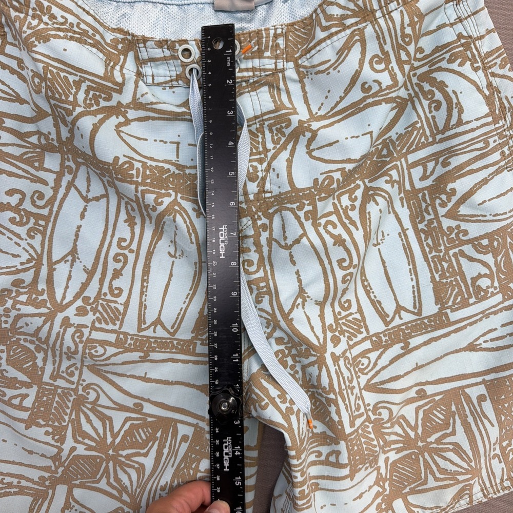 Vintage Quiksilver Shorts Mens L Blue Hawaiian Floral Boardshort Surf 90s Y2K - Picture 3 of 8